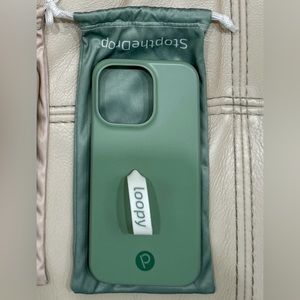 Sage Green solid loopy case. iPhone 13 Pro
